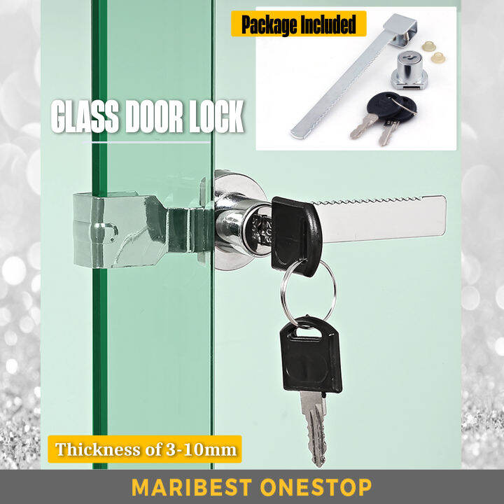 Glass Lock with Keys Sliding Window Glass Door Lock Shop