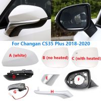 【car parts】สำหรับ Changan CS35Plus CS35พลัส2018-2020รถปีกประตูกระจกมองข้างฝาครอบล่างกรอบกระจกมองหลังแสงโคมไฟเลนส์แก้ว