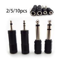 6.35mm 6.5mm 1/4" mono Male to 3.5mm 1/8" Female Connector 2 Pole 3 Pole Jack Audio Speaker Terminal Plug Headphone Adapter Watering Systems Garden Ho