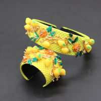 Baroque headband fashion temperament prom show lemon geometric ladies suit celet wild hair accessories 695