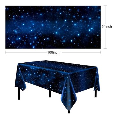 【CW】 Disposable Tablecloth 137x274cm PVEA Birthday Tablecover Kids Star Baby Shower Decorations
