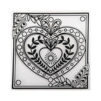 2023 NEW Heart Pattern Backdrop Embossing Folders for Paper 3D Plastic Scrapbooking Stencils Templates Album Cards Making Suppli