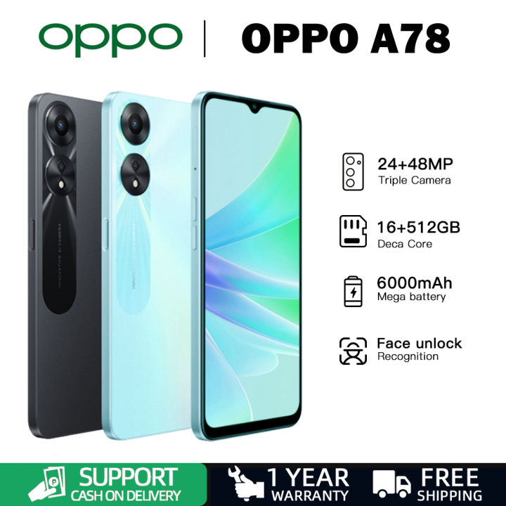 OPPO A78 Android 11 smartphone 6.52-inch large screen 16+512GB large ...