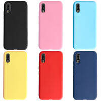 คลุมทั้งหมดสำหรับHuawei Y6 Pro 2019 DUB-LX3นุ่มSlimน่ารักPureสีเคสใส่โทรศัพท์6.09