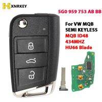 XNRKEY กุญแจรถสำรอง959 753 AB สำหรับ VW Skoda MQB VII MK7กอล์ฟ2017โปโลโปโล Tiguan ชิป ID48 434Mhz