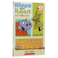 Hippo &amp; rabbit in three short tales English original childrens book picture book music learning English graded reading level 1 Book English full color story book for children aged 5-8 paperback