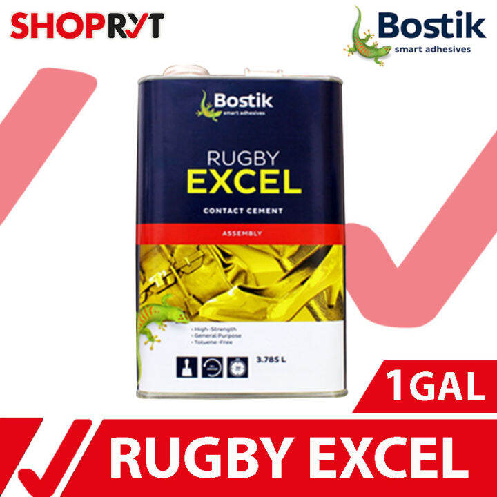 BOSTIK Rugby Excel General Purpose Contact Cement, 4L, Toluene Free