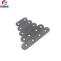 ∈ Fuwell 11 Pcs Thickened Black Stainless Steel Corner Code Fixing Bracket 180 Degree Flat Angle Bracket Furniture Hardware