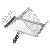 304 Stainless Steel Portable Camping Stove Toaster,Mini Hand- Holder Camp Roaster Grill Rack Camping Toaster