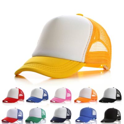 [2023] หมวกกันแดดปรับได้เด็ก Solid หมวกลำลองคลาสสิคคนขับรถบรรทุกฤดูร้อนเบสบอลสำหรับเด็กตาข่ายเด็กหมวกชายทะเลสำหรับเด็ก Streetwear