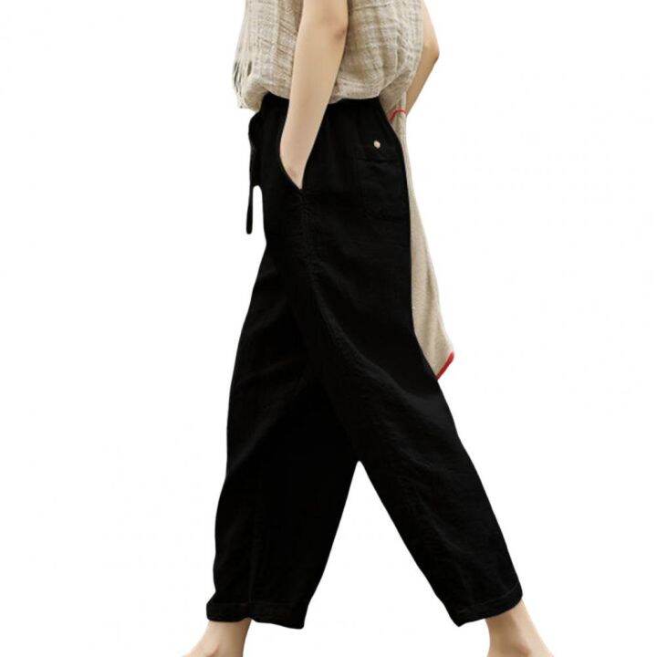 popular-women-pants-wide-leg-quick-drying-lady-slacks-retro-loose-cotton-linen-casual-pants