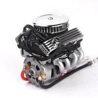 1PCS F82 V8 Simulate Radiator Cooling Fan Electric Engine Motor for 1:10 Scale RC Car AXIAL SCX10 90046 TRX4 Redcat GEN8