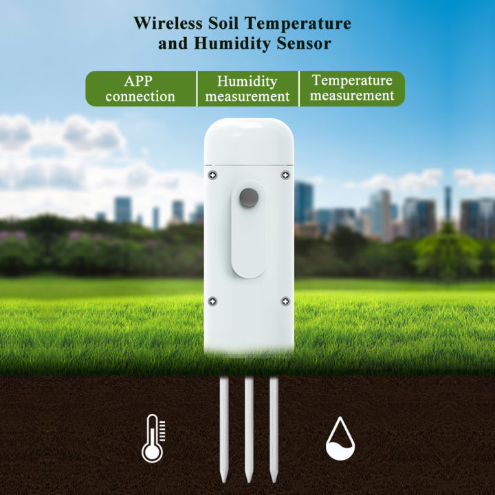 rcyago-wifi-tuya-สมาร์ทอุณหภูมิดินเครื่องตรวจจับความชื้นไร้สายดินปลูกพืชเซ็นเซอร์ความชื้นในดินสำหรับพืชในเรือนกระจก