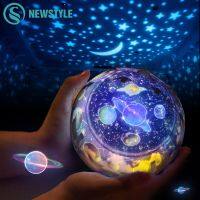 【CC】 Night Projector Lamp Colorful Rotate Flashing Star Kids Baby