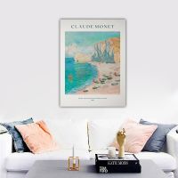 The Beach and the Falaise dAmont by Claude Monet Wall Décor