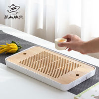 Spot parcel post Japanese Tea Tray Household Modern Minimalist Living Room Bamboo Water Storage Small Tea Table Tea Serving Pot Kung Fu Tea Set Tray Set