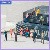 MUMU 100pcs ร้อน ท่าสีผสม 1:100/1:150/1:75/1:50มาตราส่วน โมเดลอาคารผู้โดยสาร ตัวละคร DIY ตัวเลขคน ทิวทัศน์รถไฟ