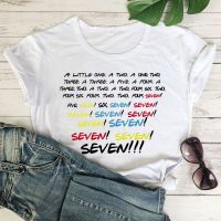 Soft Premium Fabric Funny Friends TV Show Shirt Monica Seven Seven Seven Friends Quotes Graphic Harajuku Camiseta T-Shirt