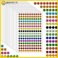 WAPKTY เลเซอร์สี สติ๊กเกอร์ลายจุด 1/4ค่ะ วงกลมวงกลม ป้ายลายจุด ตกแต่งด้วยการตกแต่ง กาวในตัว ออฟฟิศสำหรับทำงาน