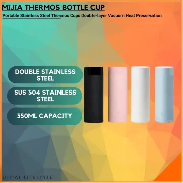 Mijia 350ml Stainless Steel Water Bottle 190g Lightweight Thermos Vacuum  MIni Cup Camping Travel Portable Insulated