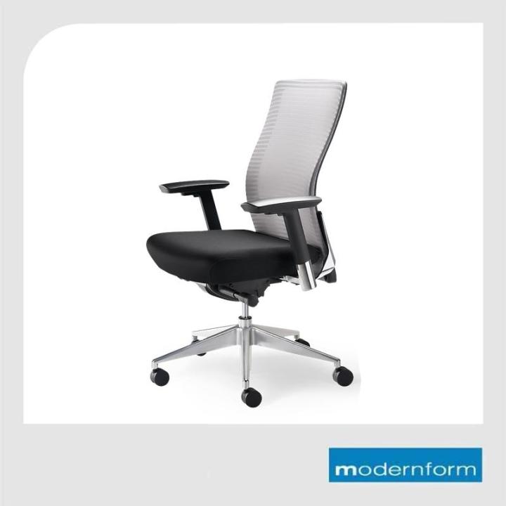 modernform-เก้าอี้สำนักงาน-รุ่น-series15-เบาะสีดำ-พนักพิงกลางสีเทา-เก้าอี้ทำงาน-เก้าอี้ออฟฟิศ-เก้าอี้ผู้บริหาร-เก้าอี้ทำงานที่รองรับแผ่นหลังได้ดีเป็นพิเศษ-พนักพิงหุ้มด้วยตาข่าย-ปรับที่วางแขนได้-3-ทิศท