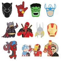 Superhero Collection Brooch Captain America Iron Man Spider Man Hulk The Avengers Badge Metal Enamel Lapel Pin Accessories Fashion Brooches Pins