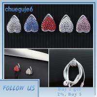 CHUEGUJE6ตะขอติดรถยนต์บ้านผนังตกแต่งพลอยเทียมคริสตัลส่องแสงเป็นประกายวิบวับ1ชิ้นตะขอติดรถที่แขวนประตูแขวนถุงเก็บของ