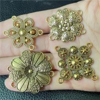 【YF】 JunKang-Big Conector Flor para Fazer Jóias Pulseira Colar Camisola Cadeia Acessórios Características Atmosféricas 5pcs