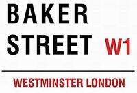 PaBoe ดีบุกโลหะโบราณ Sign 8X12 Baker Street W1ลอนดอนเครื่องตกแต่งฝาผนังการตกแต่งบ้าน