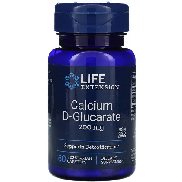 Life Extension, Calcium D-Glucarate, 200 mg, 60 Vegetable Capsules ...