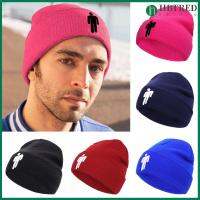 HBTRED Unisex ฮิพฮอพ ไม่เป็นทางการ Cuffed Beanies สำหรับผู้หญิงและผู้ชาย หมวกบีนนี่ปักลาย หมวกฤดูหนาวที่อบอุ่น