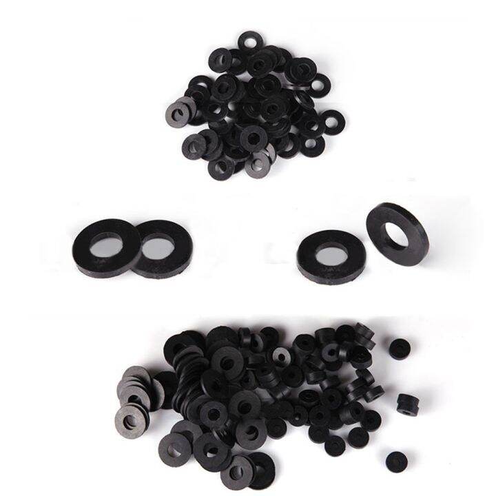 10pcs-flat-gaskets-inner-dia-4mm-30mm-nbr-rubber-o-rings-anti-oil-seal-washers-black