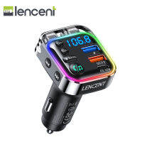 LENCENT เครื่องส่งสัญญาณบลูทูธ5.3 FM,เครื่องส่งสัญญาณ PD 30W &amp; ที่ชาร์จความเร็วสูง QC3.0อะแดปเตอร์รถยนต์บลูทูธเพลง Hi-Fi/ตัวแปลงบลูทูธ FM ในรถที่ชัดเจน