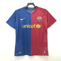 ~ เสื้อกีฬาแขนสั้น ลายทีมชาติฟุตบอล Barcelona Home League Edition 08-09 ชุดเหย้า คุณภาพสูง AAA สไตล์เรโทร S-XXL