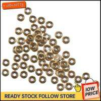 ULBVZD77G 100Pcs ทองเหลืองเบิ้ล 6mm ยาวนานแผ่นทองเหลือง rondelle spacer ลูกปัด 6mm, ความหนา1.8mm, ขนาดรู1.8mm สีทองทอง ที่กั้นระยะลูกปัดโลหะ แข็งแรงทนทาน ชุบทองอ่อนทรงกลมแบนเครื่องประดับ spacers โลหะ สาวๆ