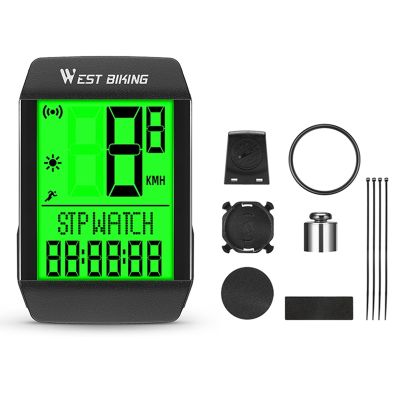 WEST BIKING 5 Language Bicycle Computer Cycling Odometer Auto Wake &amp; Sleep Bike Speedometer Stopwatch