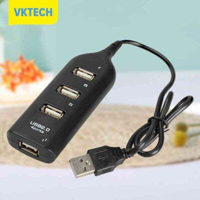 [Vktech] USB 4พอร์ต2.0รูปแบบซ็อกเก็ตฮับมินิความเร็วสูงสำหรับแล็ปท็อป PC