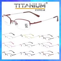 Titanium 100 % แว่นตา รุ่น 20482 กรอบเซาะร่อง Rectangle ทรงสี่เหลี่ยมผืนผ้า ขาข้อต่อ วัสดุ ไทเทเนียม (สำหรับตัดเลนส์) กรอบแว่นตา สวมใส่สบาย น้ำหนักเบา ไม่ตกเทรนด์ มีความแข็งแรงทนทาน Gouging frame Eyeglass Leg joints Titanium material Eyewear Top Glasses