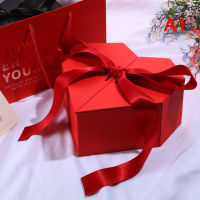 1pc Gift Package Box Florist Hat Boxes Wedding Gift Storage Box Red Heart Shaped