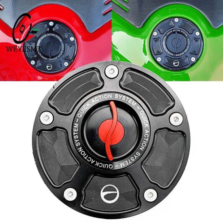 Zx14r Parts HTT Motorcycle Chrome Keyless Gas Cap Twist Off Fuel