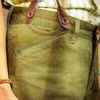 CK-0010 WW2 US Army Officer กางเกง Heavy 310 GSM คุณภาพสูงเอวผ้าฝ้าย Casual Chino Vintage กางเกง3สี