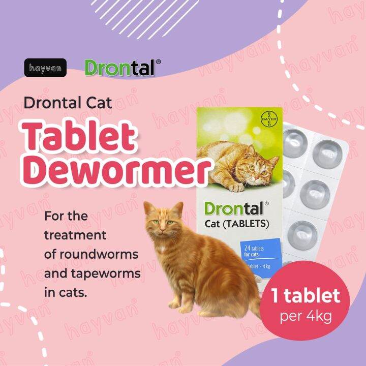 DRONTAL 1 Tablet Cat Dewormer Round and Tapewormer for Cats Lazada PH