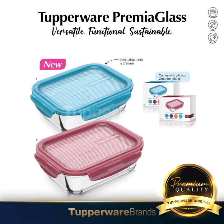 New Tupperware PremiaGlass Premia Glass Container Set