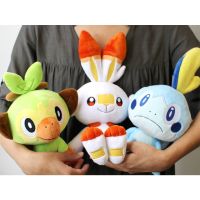 【CC】 Scorbunny Grookey Cartoon Elf figure plush soft stuffed Collection toys for Children gift peluches