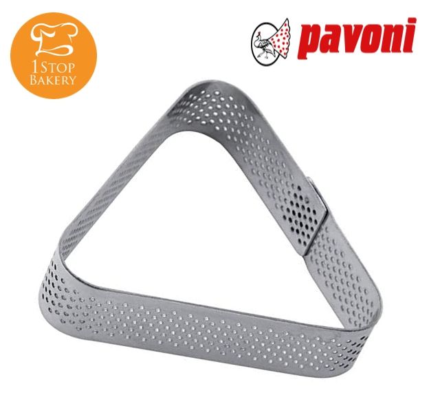 pavoni-xf16-monoportion-oval-microperforated-85x75xh-20-mm-ทาร์ตอบขนมสแตนเลสเจาะรูสามเหลี่ยม