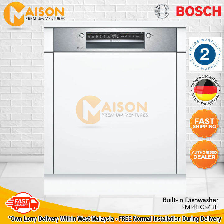 Bosch Series 4 Semiintegrated Builtin Dishwasher SMI4HCS48E (Made in