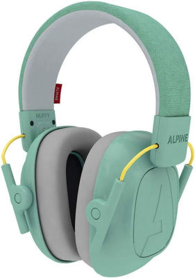 Alpine Hearing Protection Alpine Muffy Noise Cancelling Headphones for Kids - 25dB Noise Reduction - Earmuffs for Autism - Sensory & Concentration Aid - Mint