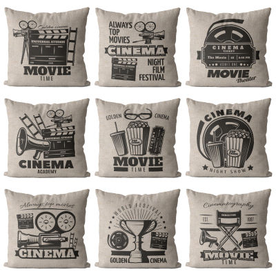 Decorative Pillows Case for Sofa Cushion Cover 45*45 40*40 Decor Home for Bed Linen Throw Pillowcase cinema Popcorn movie