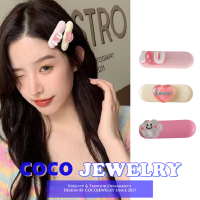 COCOJEWELRY คลิปรูปวงรีน่ารักใหม่สำหรับเด็กไม่ทำร้ายเส้นผมที่หักด้านข้างของผมกิ๊บกิ๊บติดผมม้าเด็กผู้หญิงตัวเล็กๆ