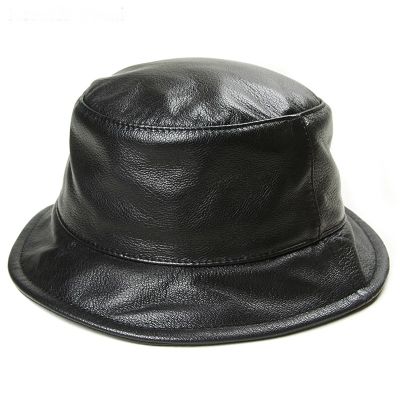 หมวกใส่ตกปลาหนังแท้สีดำสำหรับผู้หญิงสไตล์เกาหลีสำหรับผู้ชายหมวกแก๊ป Topi Memancing ลำลอง